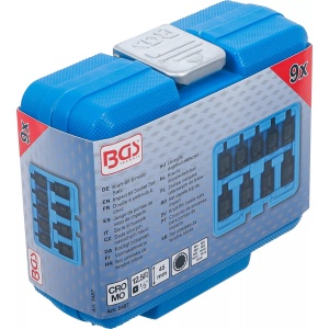 Set cu biti Spline (XZN) de impact M4 - M16, lungime 42mm, cu antrenare 1/2”, 9 piese, BGS 5487 - Img 6