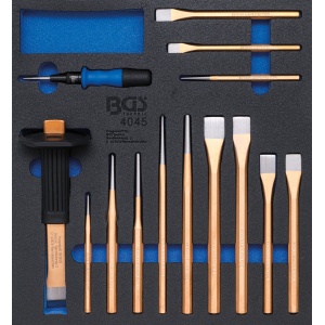 Set dalti si dornuri + punctator automatic, 15 piese, BGS 4045