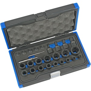 Set extractoare pentru suruburi 6-27 mm, antrenare 1/4+3/8+1/2", 27 piese, Condor 2127 - Img 2