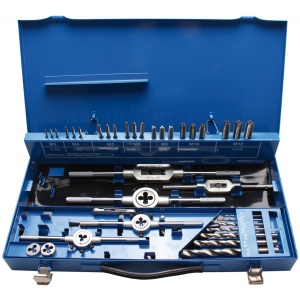 Set filiere si tarozi M3-M12, 44 piese, BGS 1927