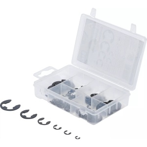 Set inele de siguranţa tip E 3 - 15 mm | 94 piese, BGS DIY 88174