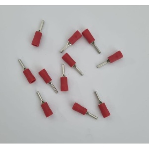 Set pini de sertizat pentru cabluri electrice, 100 bucati rosii, 0,5-1,5 mm, M1.3, Condor 3280 - Img 2