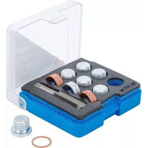 Set reparaţie pentru filet baie scurgere ulei, M17 x 1,5 mm, BGS 158 - Img 3
