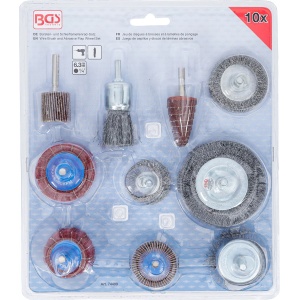 Set roţi cu perii şi lamele de şlefuit 10 piese, BGS 74499 - Img 4