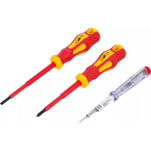 Set şurubelniţe VDE, 3 piese, BGS DIY 35810