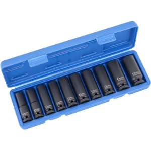 Set tubulare de impact adanci, profil hexagon 13-24 mm, Crom-Molibden, antrenare 1/2 ",10 buc., Condor 1010-12T - Img 2