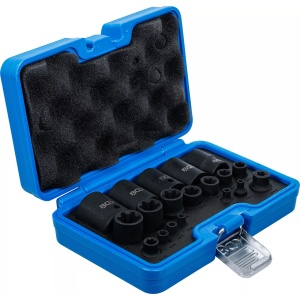 Set tubulare de impact EP-Type Plus EP4 - EP32 , antrenare 1/4"-3/8"-1/2", 19 piese, BGS 74554 - Img 2