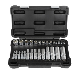 Set tubulare E-type scurte si lungi E4 - E24, 28 piese, JBM 54141