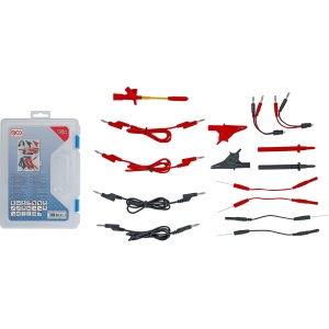 Sortiment accesorii cabluri de măsurare şi vârfuri de testare pentru multimetru, 15 piese, BGS 74511 - Img 3