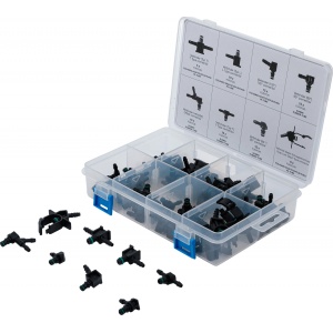 Sortiment conectoare conducta retur Diesel, 85 piese, BGS 74301 - Img 1