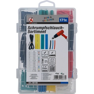 Sortiment furtunuri contractabile | colorate | 171 piese, BGS DIY 88188 - Img 3