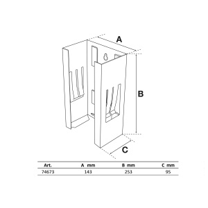 Suport magnetic pentru cutii de mănusi si servețele, dimensiuni 253 x 143 x 95 mm, BGS 74673 - Img 4