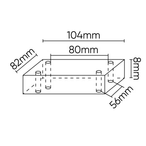 Tampon din cauciuc pentru elevator rotary 104x82 mm, JBM 54496 - Img 2
