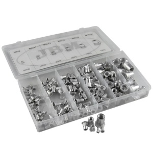 Trusa de piuliţe pop-nit de aluminiu, 150 piese, JBM 53361 - Img 1