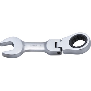 BGS 6919 Cheie combinata cu clichet scurta, articulata, 19 mm