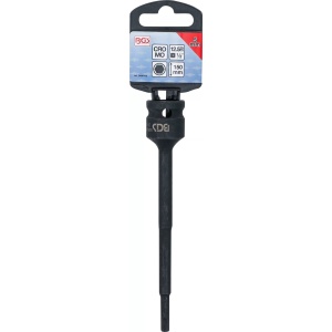 Bit de impact Imbus 5 mm extra lung, antrenare 1/2", lungime 150 mm, B-5490-H5 - Img 2