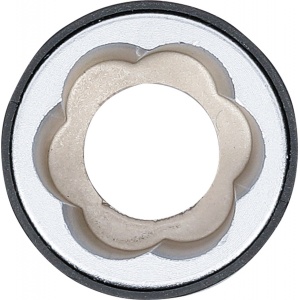 Cap cheie tubulara profil spiral 19 mm extractoare de suruburi, actionare hexagon exterior 19 mm, BGS 7510-19 - Img 2