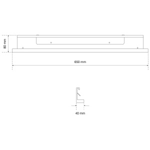 Capac de protecție iluminare pentru elemente LED, 650 mm, BGS 80214 - Img 2