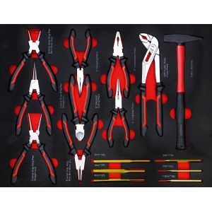 Cărucior atelier, 7 sertare, 1 uşă laterală, cu 250 unelte, BGS DIY 6058 - Img 9