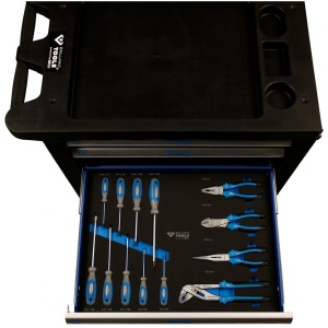 Carucior de atelier cu 7 sertare si 207 unelte, Brilliant Tools BT153207 - Img 4