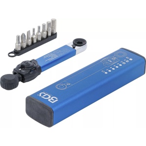Cheie dinamometrica 2 - 10 Nm pentru biti 1/4", 9 piese, BGS 74295 - Img 6
