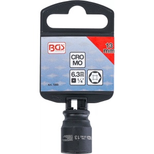 Cheie tubulară de impact, 6 colțuri, 6,3 mm (1/4"), 13 mm, B-7293 - Img 4