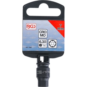 Cheie tubulară de impact, 6 colțuri, 6,3 mm (1/4"), 7 mm, B-7287 - Img 4