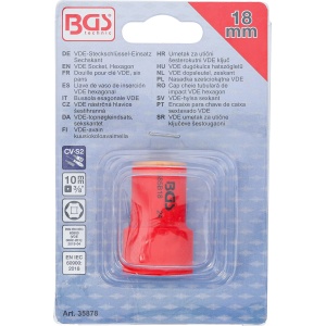 Cheie tubulara VDE, hexagonală 18 mm cu actionare 10 mm (3/8", BGS 35878 - Img 4