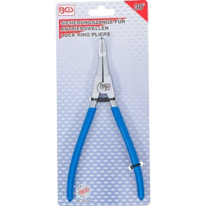 Cleste pentru inele de siguranta plate fara urechi de prindere indoit la 30', lungime 160 mm, BGS 66105 - Img 4