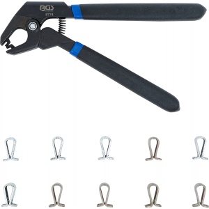 Cleste si cleme de fixare a foilor de tabla, deschidere pana la 5 mm, 11 piese, BGS 8774 - Img 8