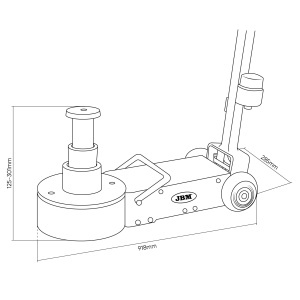Cric hidraulic pentru camioane 15 / 20 / 40 tone, sarcina max. 40 tone, JBM 54517 - Img 7