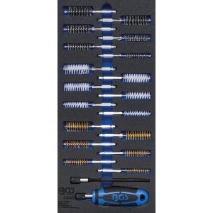 Echipare pentru dulap 1/3,set perii diverse, 20 bucati, BGS 4043