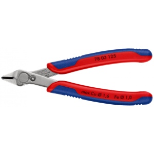 Electronic Super Knips® Sfic de precizie Ø 0,2 – 1,6 mm, manşoane multicomponent, lungime 125 mm, Knipex 7803125 - Img 1