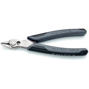 Electronic Super Knips® XL ESD Sfic de precizie Ø 0,2 – 2,1 mm, manşoane multicomponent, lungime 140 mm, Knipex 7803140ESD - Img 2