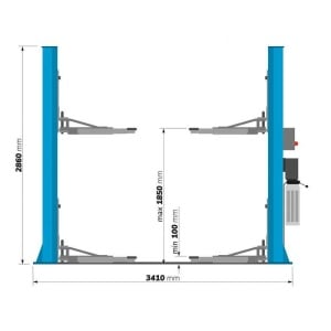 Elevator auto cu 2 coloane cu brate simetrice, capacitate de ridicare 4 tone, Lincos STD-5140M 230V - Img 3