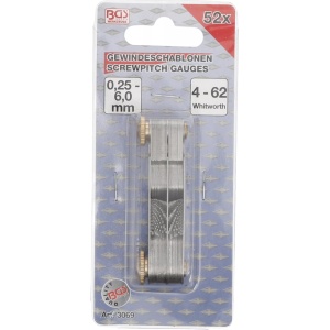Lera pentru filete, 52 lame: 0.25-6.00 mm + 22737 whitworth(imperial), BGS 3069 - Img 4