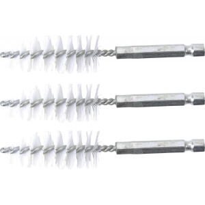 Perii nylon 19 mm, 6,3 mm (1/4") 3 piese, BGS 3078-19-N
