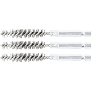 Perii oţel 10 mm, 6,3 mm (1/4") 3 piese, BGS 3078-10-S