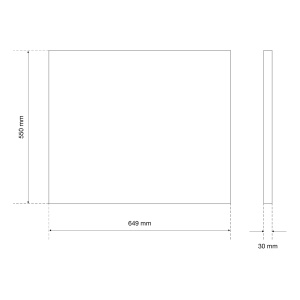 Placă de lucru din lemn masiv, 650 x 550 x 30 mm, BGS 80209 - Img 2