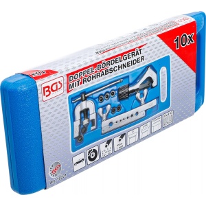 Presa bercuit / bordurare conducte cu taietor pentru ţevi, 10 piese, BGS 70221 - Img 6