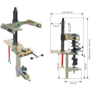 Presa de arcuri pentru toate tipurile de suspensie McPherson, Gedore Automotive KL-5501 B - Img 2