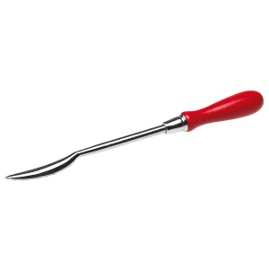 Razuitor cu doua muchii cu forma curbata, tija cromata si maner din lemn, lungime 200 mm, Mob&Ius 7214200010