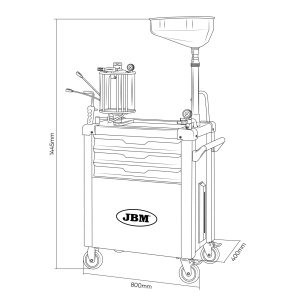 Recuperator de ulei prin cadere si absortie, capacitate 80 litri, JBM 55049 - Img 7