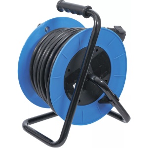 Rola prelungitor cablu electric 15 m, sectiune 3x1,5 mm², 4 prize, IP 20, 3000 W, BGS 3360 - Img 3