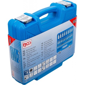 Set biţi 6,3 mm (1/4") / 10 mm (3/8") / 12,5 mm (1/2") hexagon interior 2 - 19 mm / 1/4 - 9/16" marimi metric şi ţoli 32 piese, BGS 74258 - Img 6