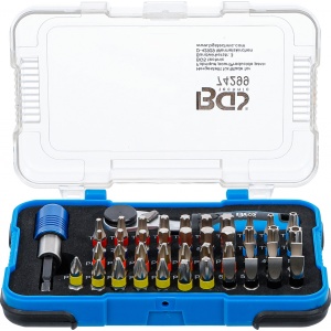 Set biţi Color cu clichet biţi Antrenare hexagon exterior 6,3 mm (1/4") 43 piese, BGS 74299 - Img 5
