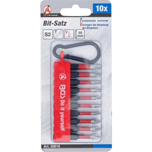 Set biţi cu torsiune antrenare hexagon exterior 6,3 mm (1/4") 10 piese, BGS Diy 20818 - Img 4