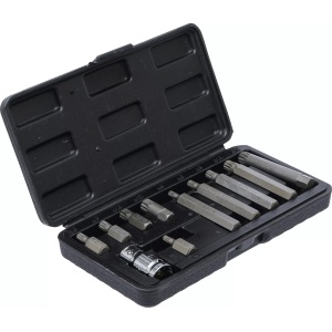 Set biti M-uri (Spline XZN) M5 - M6 - M8 - M10 - M12 + 1 adaptor 10 mm cu antrenare 1/2", 11 piese, BGS DIY 5030 - Img 2