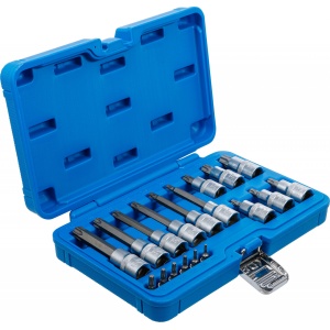 Set biti Torx cu tubulara T10 - T60, antrenare 6,3 mm (1/4") + 12,5 mm (1/2"),18 piese, BGS 5173 - Img 2