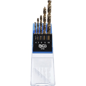 Set burghie spiralate HSS 4 - 10 mm, 5 piese, BGS 2795 - Img 1